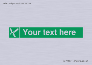 Custom sign safe condition Liferaft knife